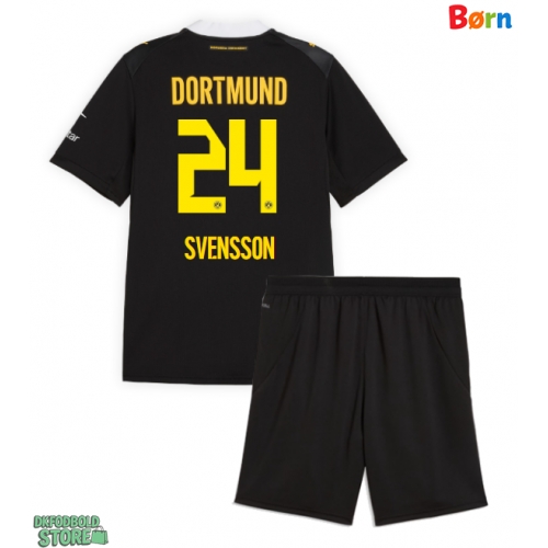Borussia Dortmund Daniel Svensson #24 Replika Babytøj Udebanesæt Børn 2026-27 Kortærmet (+ Korte bukser)